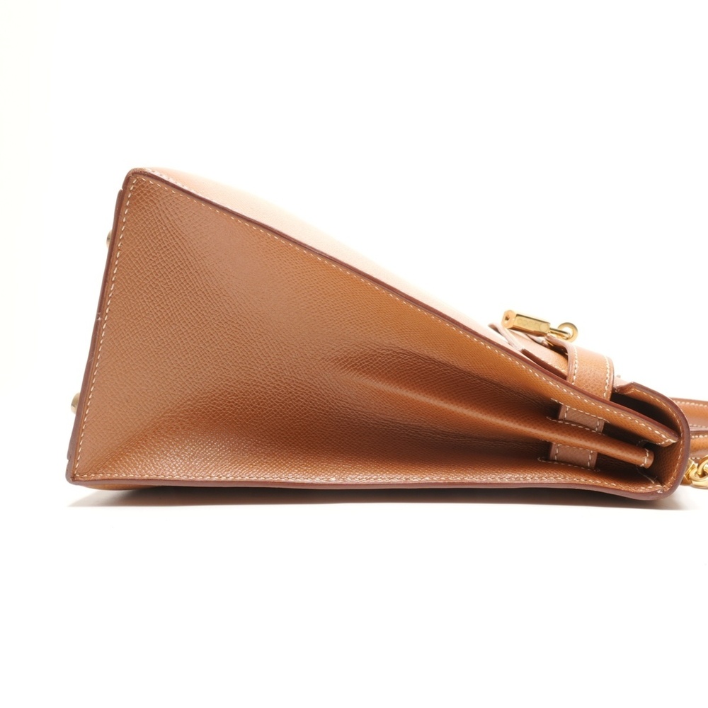 Hermes Kelly 32 2020, Y stamp, gold courchevel leather handbag, brown. - Picture 4 of 14